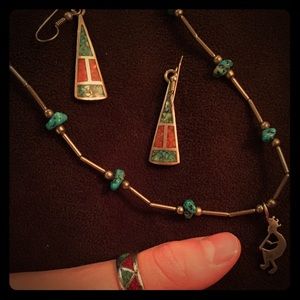 Native Amer.  Turquoise jewelry collection